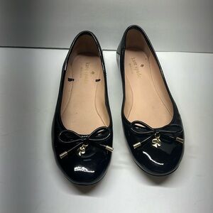 Kate Spade ballet flat shoe size 6.5M black Patent Leather